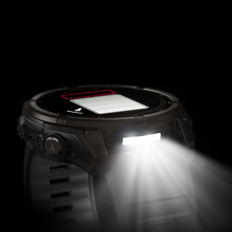 Load image into Gallery viewer, Fenix 8 Solar Sapphire - 51 mm - Carbon Gray DLC Titanium with Black | Pebble Gray Silicone Band

