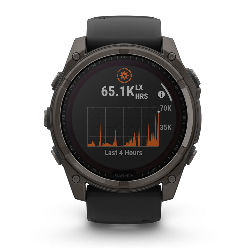 Load image into Gallery viewer, Fenix 8 Solar Sapphire - 51 mm - Carbon Gray DLC Titanium with Black | Pebble Gray Silicone Band

