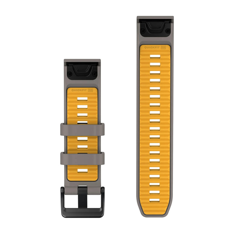 Încărcați imaginea în vizualizatorul Galerie, curea silicon - QuickFit 22 watch band - Silver Gray I Yellow Flare
