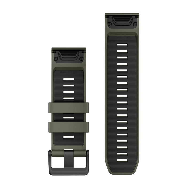 Încărcați imaginea în vizualizatorul Galerie, Curea silicon - QuickFit 26 watch band - Olive drab | Black Silicone
