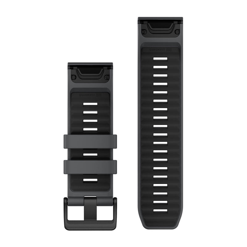 Load image into Gallery viewer, Curea silicon - QuickFit 26 watch band - Slaye gray | Black Silicone
