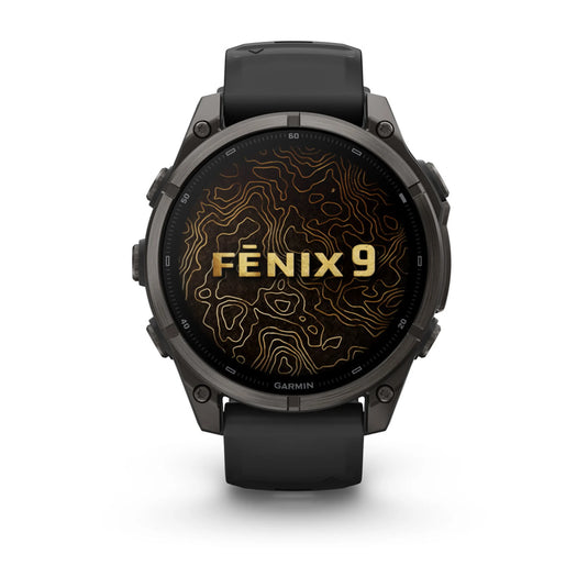 fenix 9 AMOLED 47 mm - Titan DLC Carbon Gray I Band Black