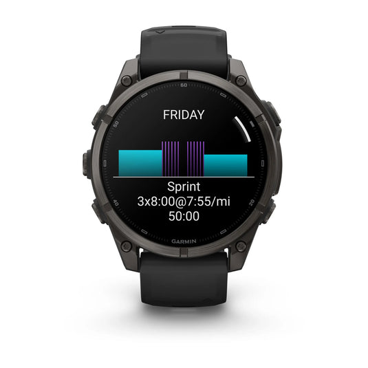 fenix 9 AMOLED 47 mm - Titan DLC Carbon Gray I Band Black