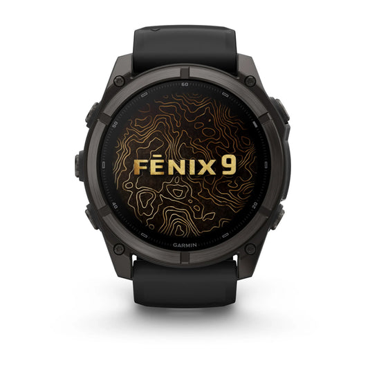 fenix 9 AMOLED 51 mm - Titan DLC Carbon Gray I Band Black