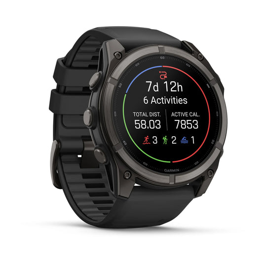 fenix 9 AMOLED 51 mm - Titan DLC Carbon Gray I Band Black