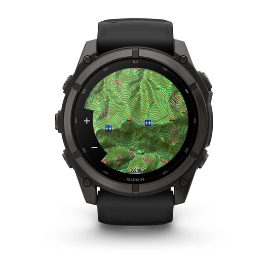 fenix 9 AMOLED 51 mm - Titan DLC Carbon Gray I Band Black