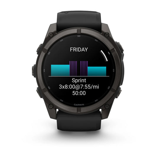fenix 9 AMOLED 51 mm - Titan DLC Carbon Gray I Band Black