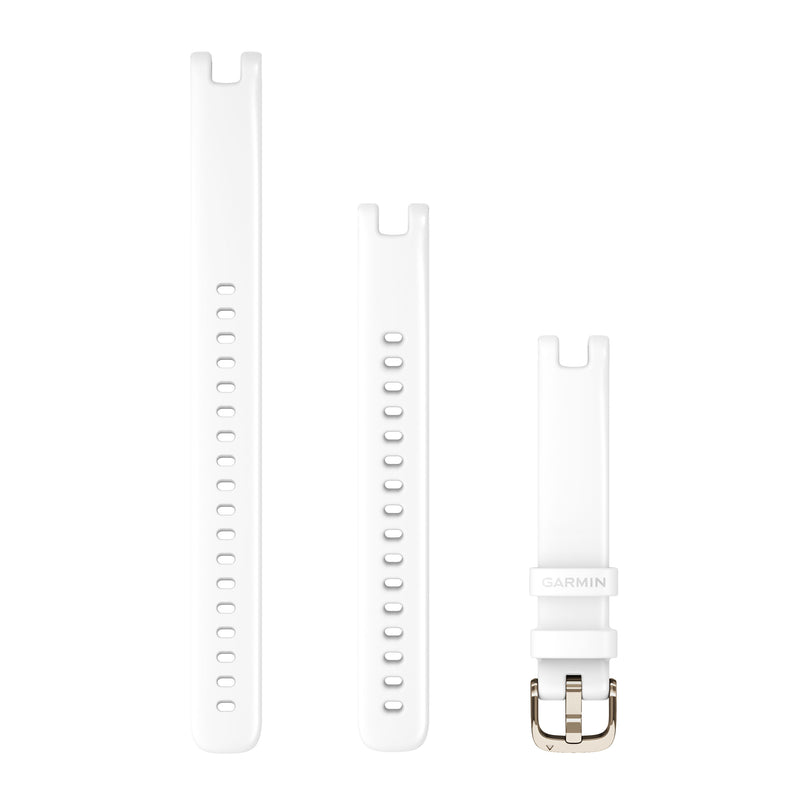 Încărcați imaginea în vizualizatorul Galerie, Curea silicon - Lily - 14 mm - white/cream gold hardware
