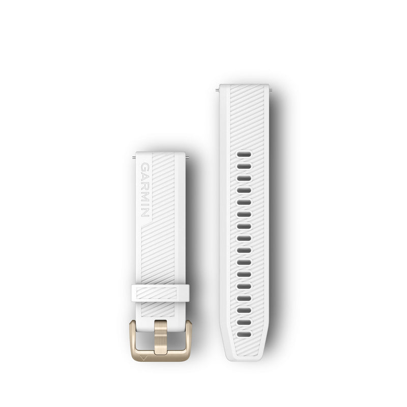 Încărcați imaginea în vizualizatorul Galerie, Curea silicon - Quick Release 20 - white/light gold hardware
