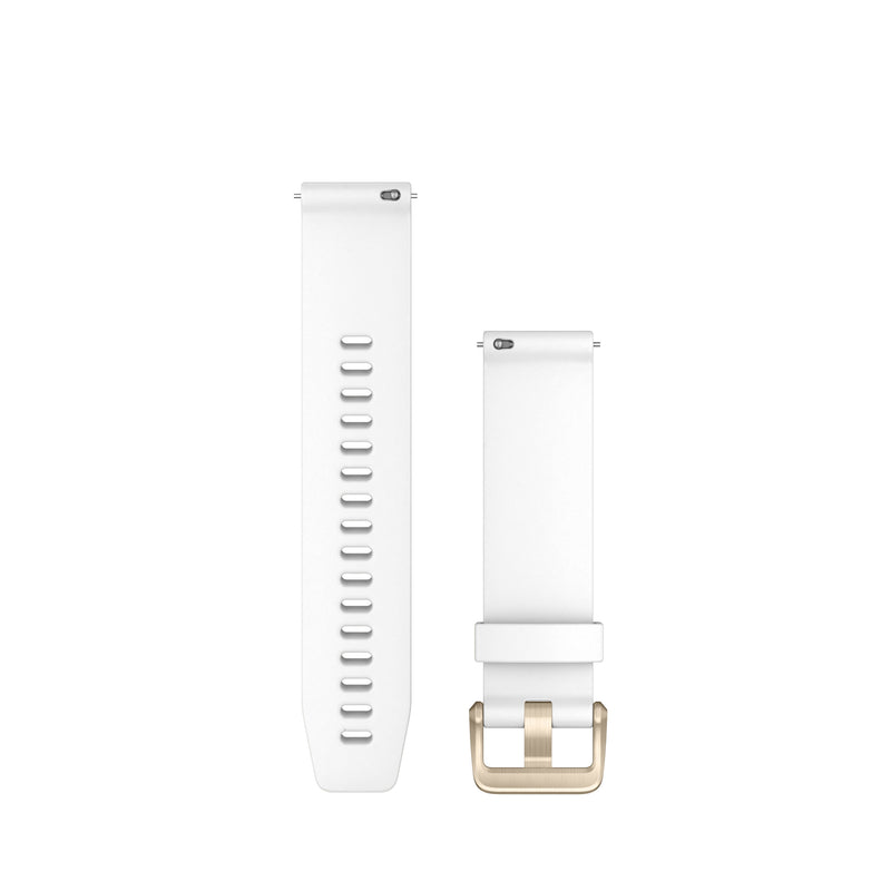 Încărcați imaginea în vizualizatorul Galerie, Curea silicon - Quick Release 20 - white/light gold hardware

