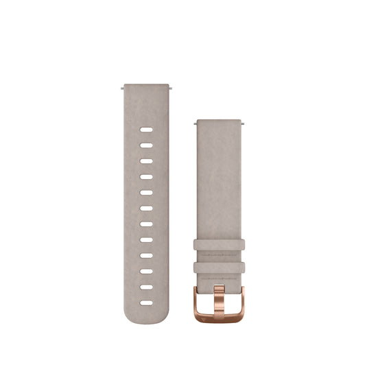 Curea piele suede - Quick Release 20 - Gri - rose-gold
