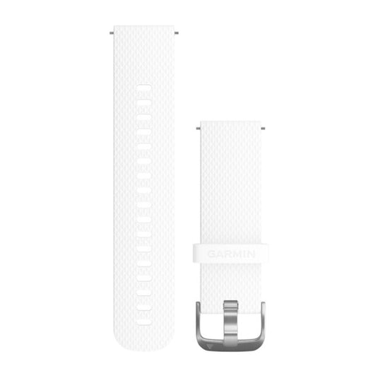 Curea silicon - Quick Release 20 - White Silicone - Stainless