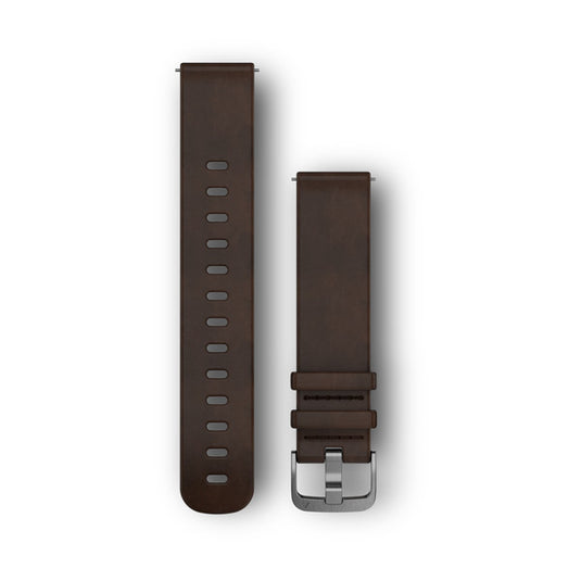 Curea piele - Quick Release 20 - Dark Brown Leather. L