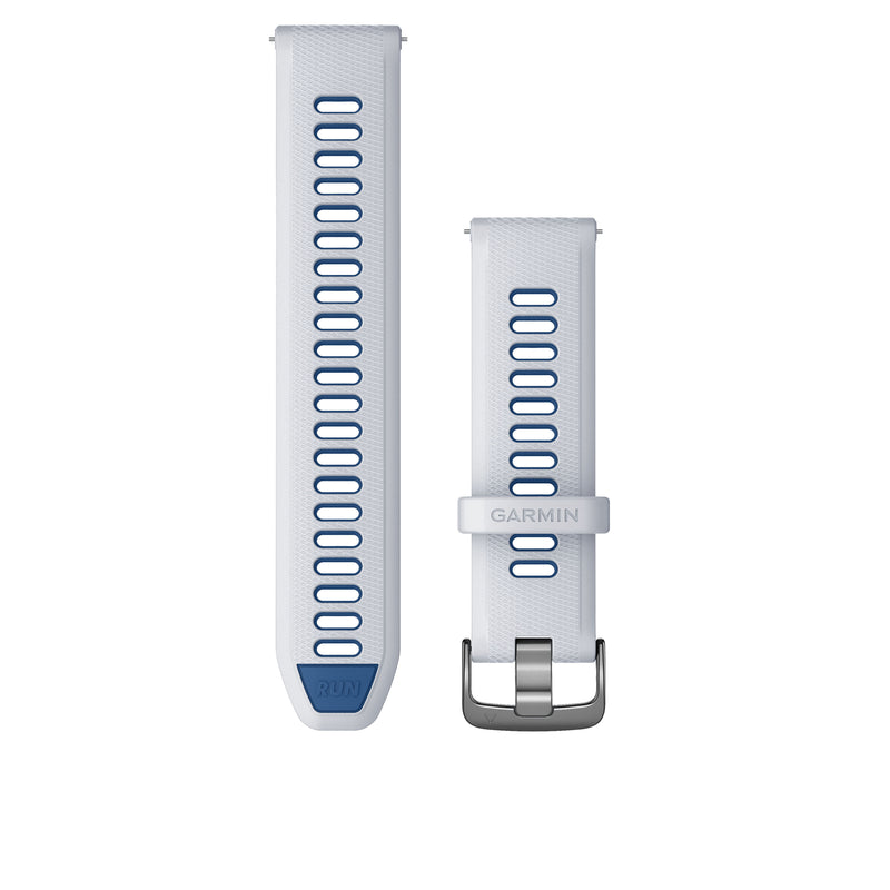 Load image into Gallery viewer, Curea silicon - Quick Release 22 - Whitestone/Powder Grey cu carcasa argintie
