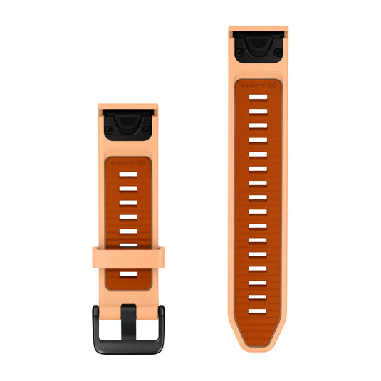 curea silicon - QuickFit 20 watch band - Shell Pink/Autumn Orange