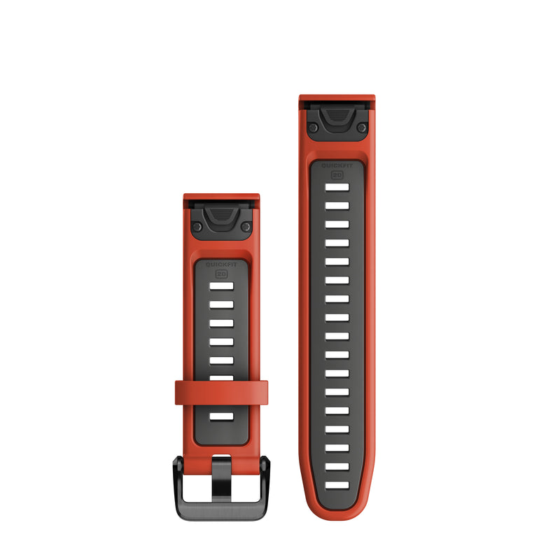 Încărcați imaginea în vizualizatorul Galerie, Curea silicon - QuickFit 20 watch band - Flame Red | Graphite
