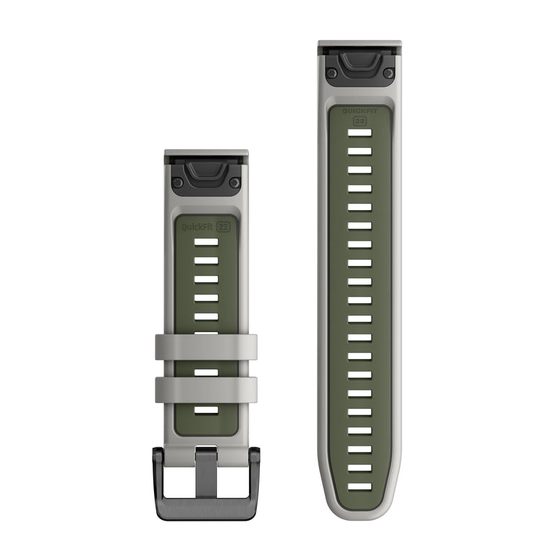 Load image into Gallery viewer, Curea silicon - QuickFit 22 watch band - Fog Gray Moss
