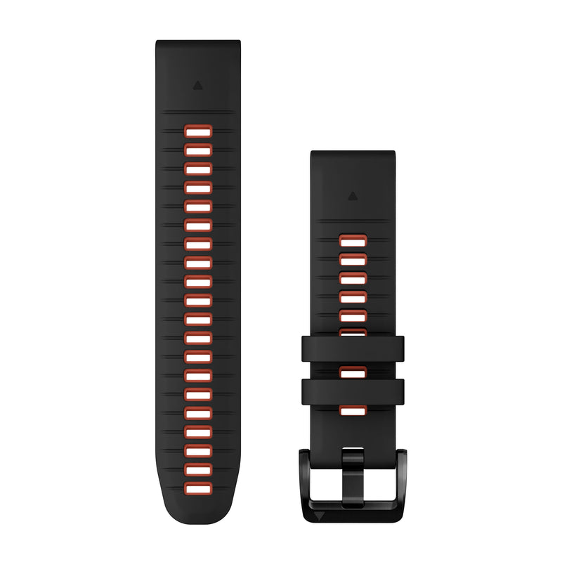 Încărcați imaginea în vizualizatorul Galerie, Curea silicon - QuickFit 22 watch band - Black | Flame Red
