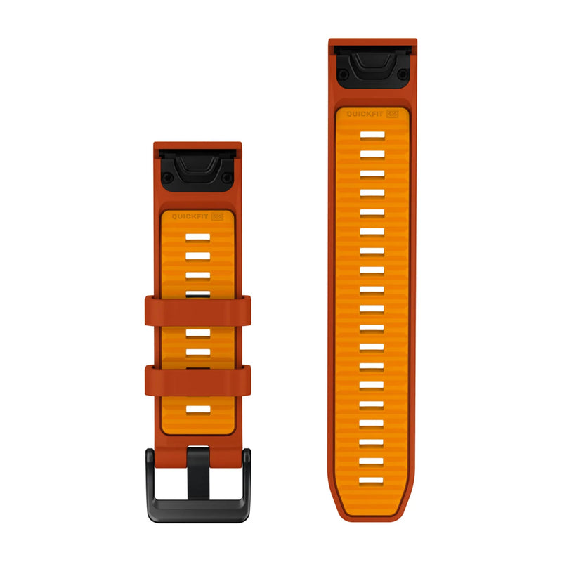 Load image into Gallery viewer, curea silicon - QuickFit 22 watch band - Autumn Orange I Spark Orange
