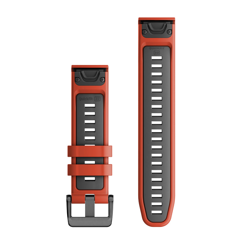 Încărcați imaginea în vizualizatorul Galerie, Curea silicon - QuickFit 22 watch band - Flame Red | Graphite
