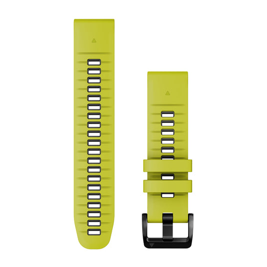Curea silicon - QuickFit 22 watch band - Electric Lime | Graphite