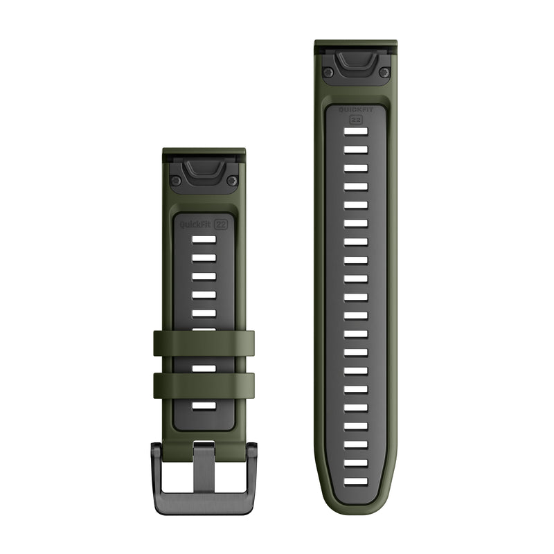 Încărcați imaginea în vizualizatorul Galerie, Curea silicon - QuickFit 22 watch band - Moss | Graphite
