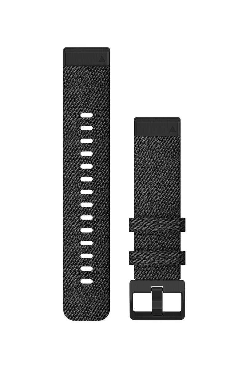 Încărcați imaginea în vizualizatorul Galerie, Curea nailon - QuickFit 20 - Heathered Black with Black Hardware
