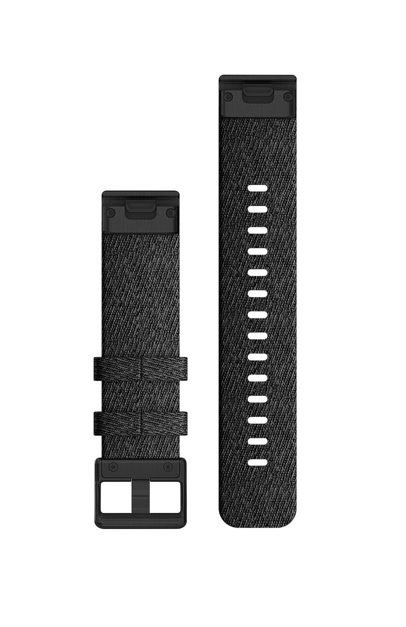 Încărcați imaginea în vizualizatorul Galerie, Curea nailon - QuickFit 20 - Heathered Black with Black Hardware
