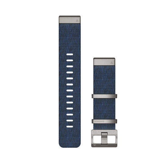 Curea nailon - QuickFit 22 - MARQ Jacquard-Wave - blue nylon
