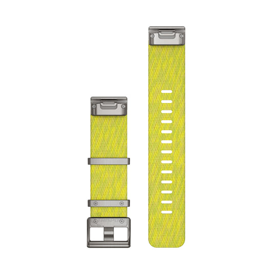 Curea nailon - QuickFit 22 - MARQ Jacquard-Wave - yellow/green nylon