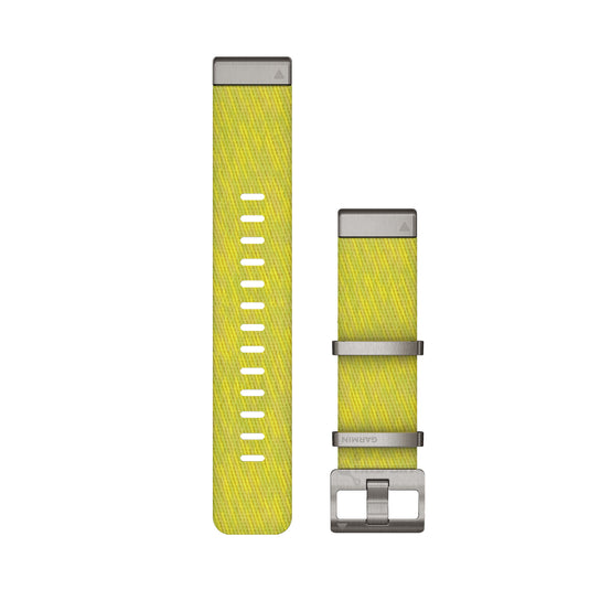 Curea nailon - QuickFit 22 - MARQ Jacquard-Wave - yellow/green nylon