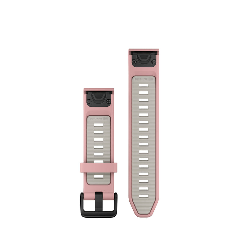 Load image into Gallery viewer, Curea silicon - QuickFit 20 watch band - Dust rose | Fog gray Silicone
