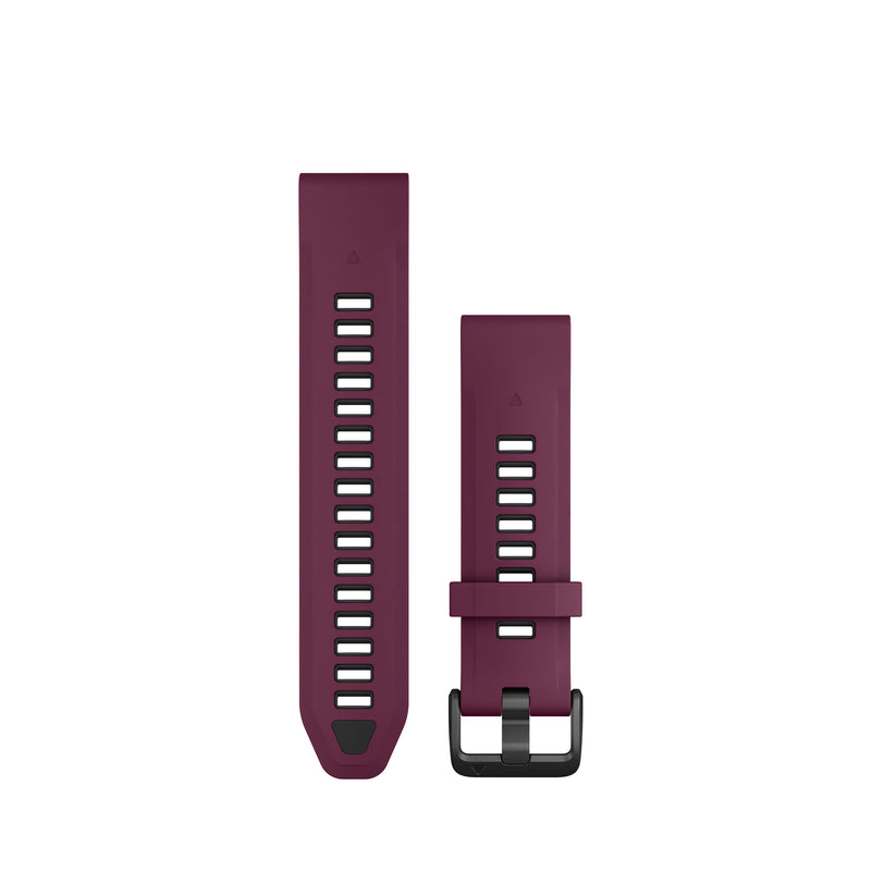 Încărcați imaginea în vizualizatorul Galerie, Curea silicon - QuickFit 20 watch band - Merlot | Graphite Silicone

