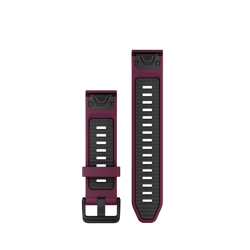 Încărcați imaginea în vizualizatorul Galerie, Curea silicon - QuickFit 20 watch band - Merlot | Graphite Silicone
