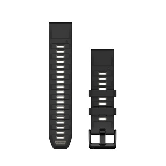 Curea silicon - QuickFit 22 watch band - Black | Pebble Gray Silicone