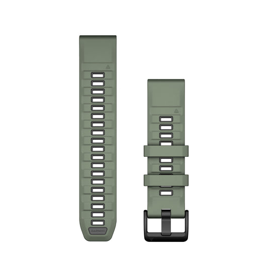 Curea silicon - QuickFit 22 watch band - Willow | Graphite Silicone