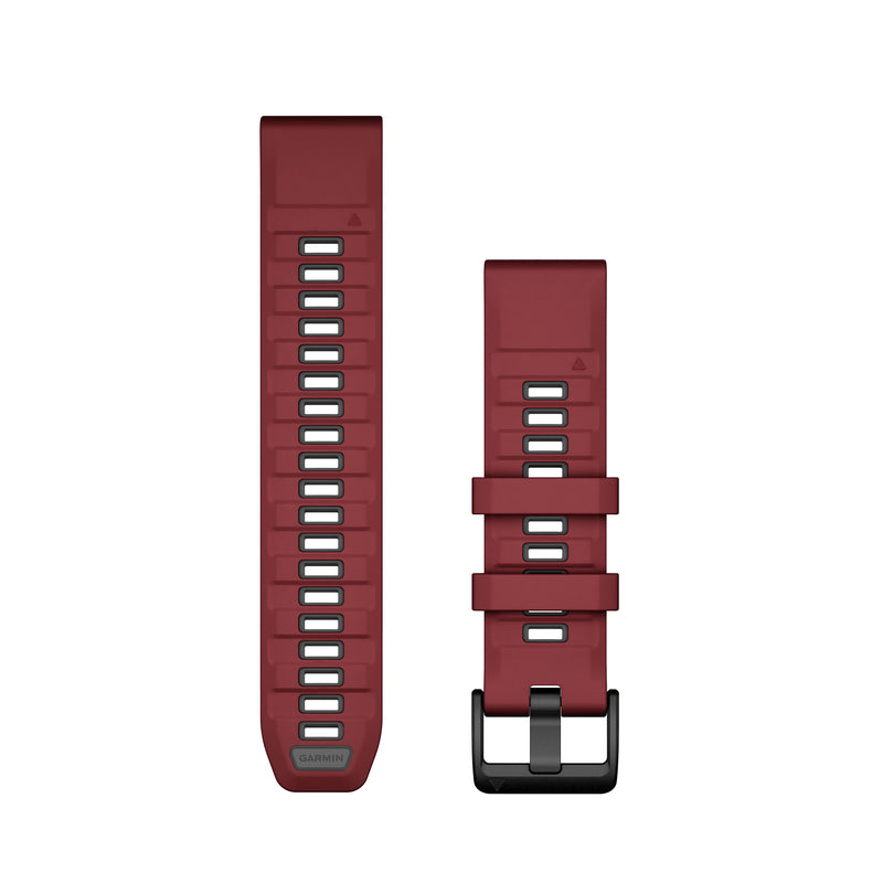 Încărcați imaginea în vizualizatorul Galerie, Curea silicon - QuickFit 22 watch band - Marsala | Graphite Silicone
