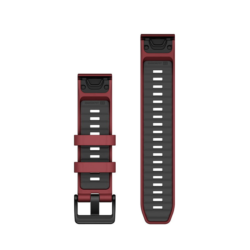 Încărcați imaginea în vizualizatorul Galerie, Curea silicon - QuickFit 22 watch band - Marsala | Graphite Silicone
