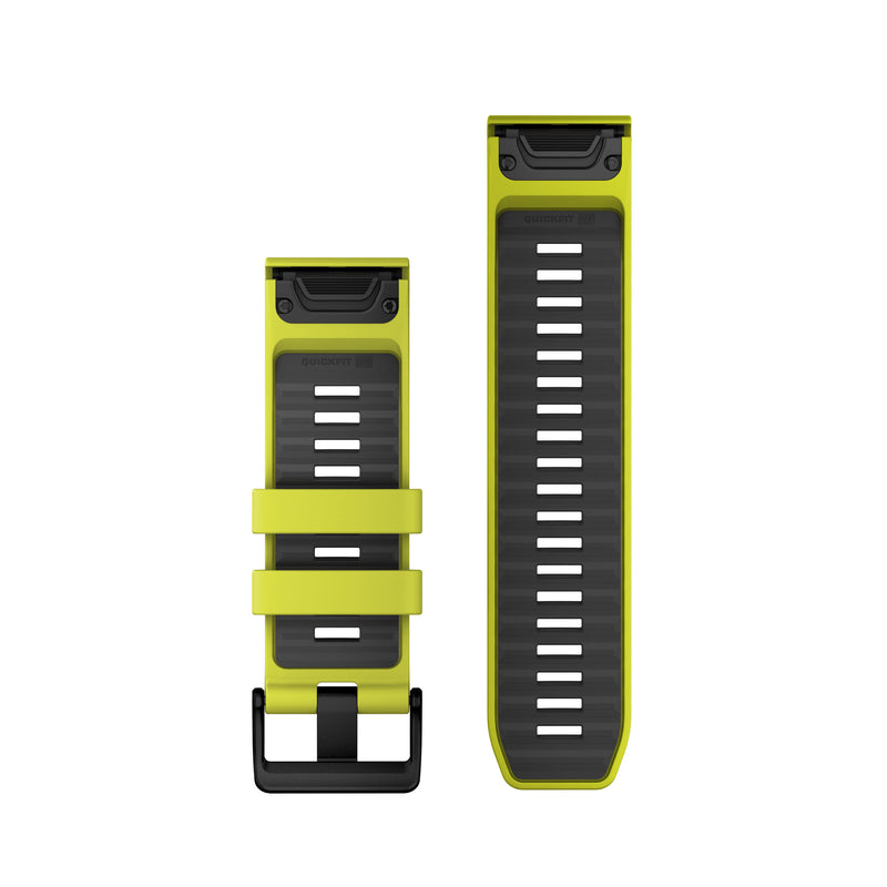 Încărcați imaginea în vizualizatorul Galerie, Curea silicon - QuickFit 26 watch band - Amp yellow | Graphite Silicone
