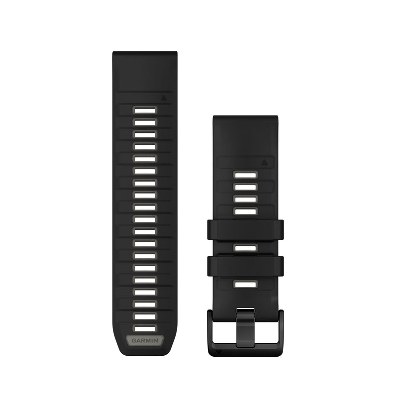 Load image into Gallery viewer, Curea silicon - QuickFit 26 watch band - Black | Pebble gray Silicone

