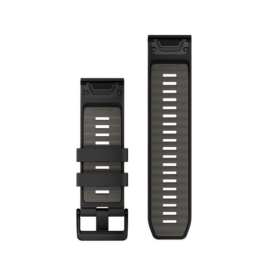 Curea silicon - QuickFit 26 watch band - Black | Pebble gray Silicone