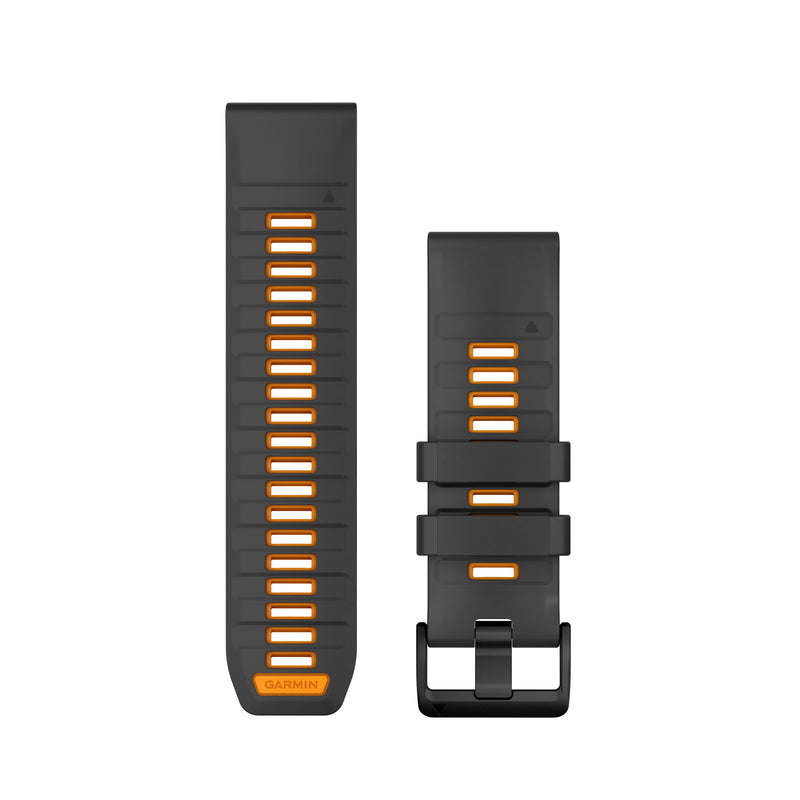 Încărcați imaginea în vizualizatorul Galerie, Curea silicon - QuickFit 26 watch band - Graphite | Spark orange Silicone
