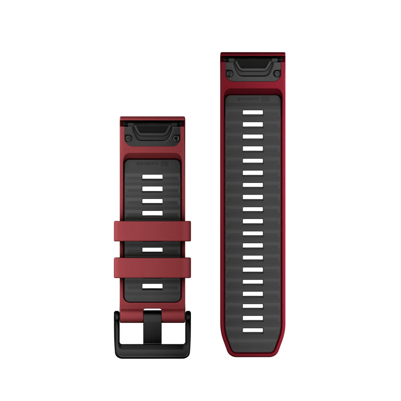 Încărcați imaginea în vizualizatorul Galerie, Curea silicon - QuickFit 26 watch band - Marsala | Graphite Silicone
