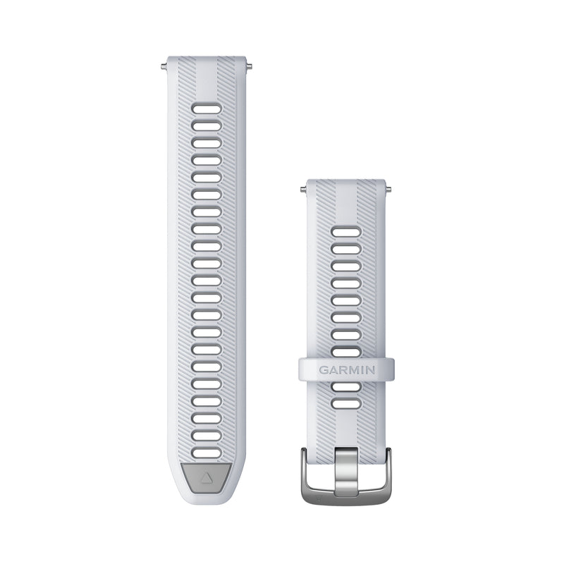 Load image into Gallery viewer, Curea silicon 22mm - pentru Forerunner - Whitestone/Powder Grey cu carcasa argintie
