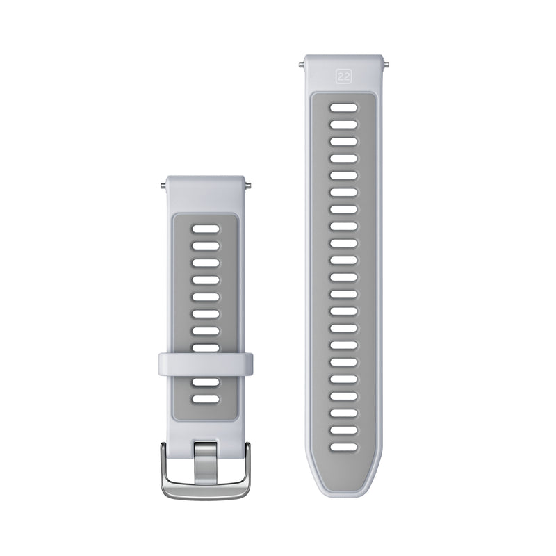 Load image into Gallery viewer, Curea silicon 22mm - pentru Forerunner - Whitestone/Powder Grey cu carcasa argintie
