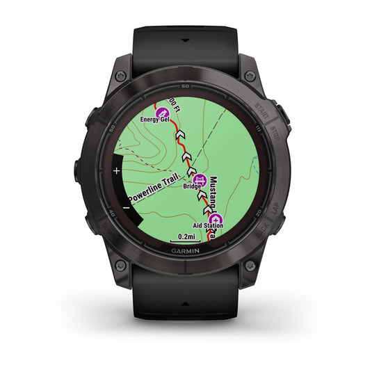 Fenix 7X Pro Sapphire Solar - Carbon Gray DLC Titanium with Black Band