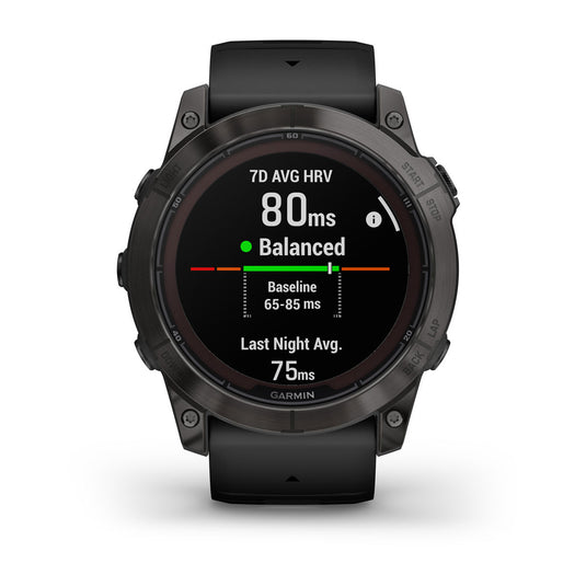 Fenix 7X Pro Sapphire Solar - Carbon Gray DLC Titanium with Black Band