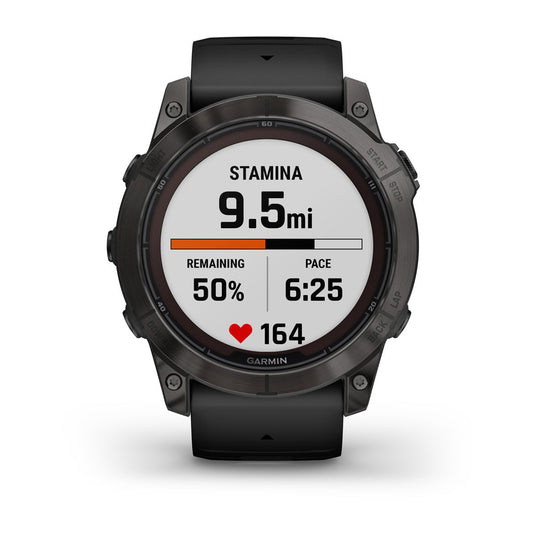 Fenix 7X Pro Sapphire Solar - Carbon Gray DLC Titanium with Black Band