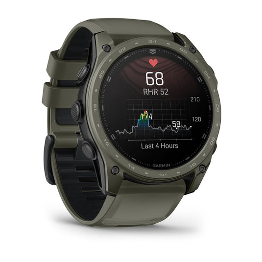 Garmin TACTIX 8 – 51 mm, AMOLED, strat de acoperire Cerakote | Include Applied Ballistics Ultralight Solver și strat de acoperire Cerakote Olive Drab
