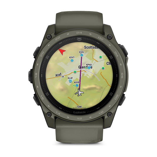 Garmin TACTIX 8 – 51 mm, AMOLED, strat de acoperire Cerakote | Include Applied Ballistics Ultralight Solver și strat de acoperire Cerakote Olive Drab